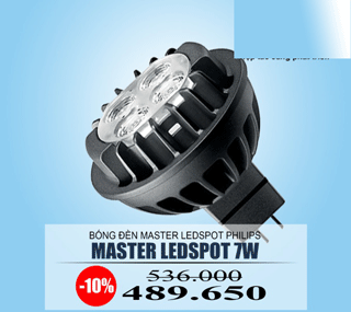 Bóng đèn led Philips:  Bóng LED MR16 7W Dim